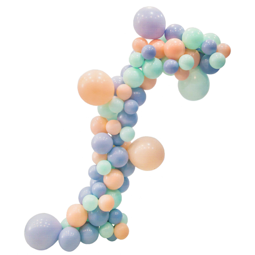 Гирлянда из воздушных шаров, Набор №6, Ассорти, Макарунс, 75 шт Шаринг