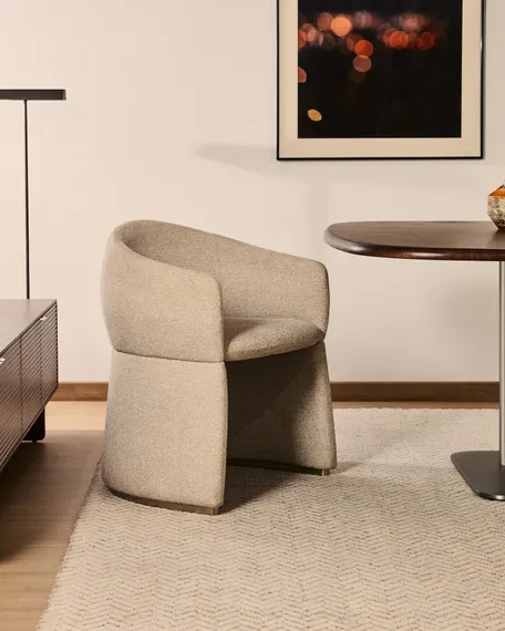 Стул Bosca из бежевого шенилла