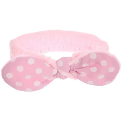 Повязка на голову косметическая «ДАЙМОНД РУШ», горошек, цвет лавандовый, пудровый, небесный, 20*5.5см (ZIP пакет)