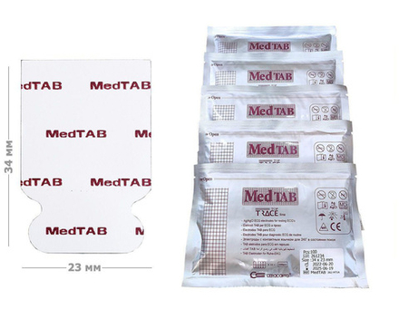 Одноразовые пленочные электроды для ЭКГ Ceracarta TOP TRACE MedTab (арт. 15395, 23 х 34 мм, 500 шт/уп)