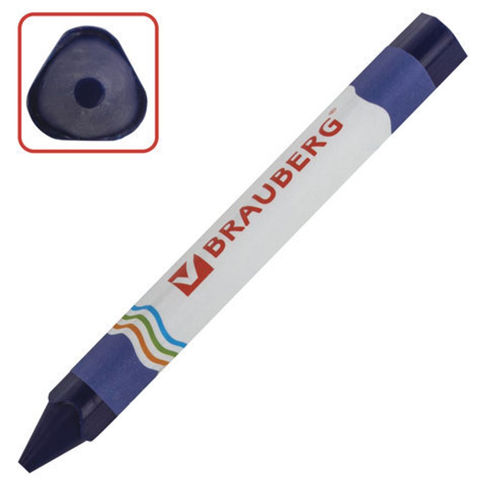 Восковые карандаши утолщенные BRAUBERG "АКАДЕМИЯ", НАБОР 6 цветов, 227286