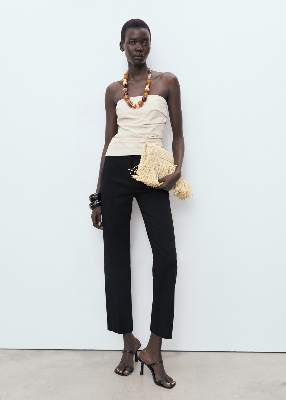 Прямые укороченные брюки