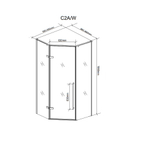 Душевое ограждение Ceruttispa C2AW (100x100x195)
