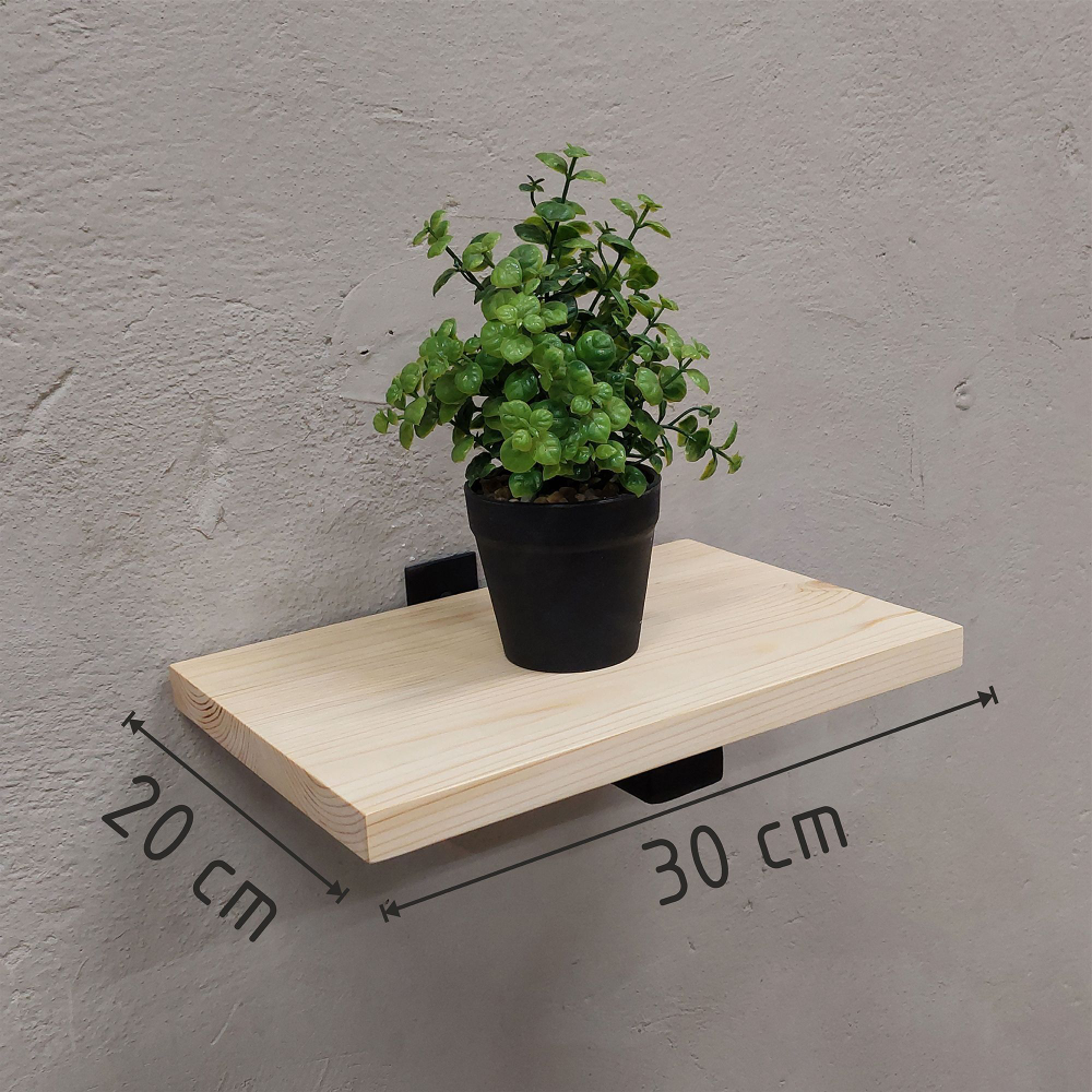 Настенные полки из натурального дерева в стиле Лофт