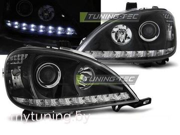 Передние фары Mercedes ML W163 daylight black