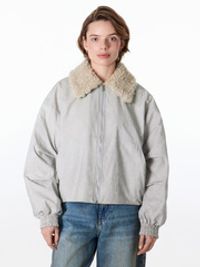 Бомбер с меховым воротником "Туман" женский