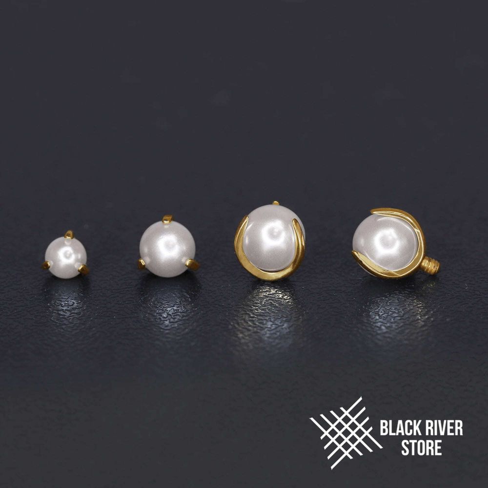 Ball 3-Prongs 3мм/4мм/5мм Grey Pearl PVD Yellow