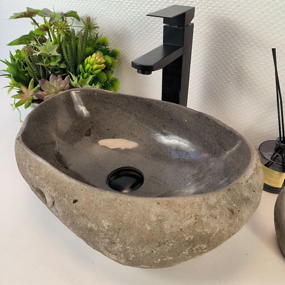 Раковина из речного камня RS-75360  42*30*14 0861