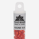 Японский бисер TOHO Round 8/0 (№25), с внутренним серебрением, прозрачный
