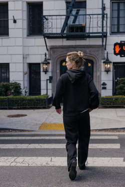 ZARA БАЗОВЫЕ БРЮКИ ИЗ МЯГКОЙ ТКАНИ, ЧЕРНЫЙ