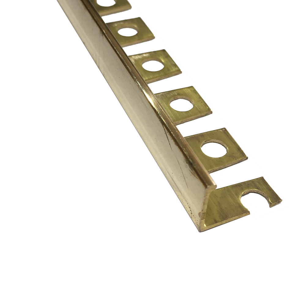 Г - Образный профиль гнущийся из латуни полированной для плитки 12х2500мм