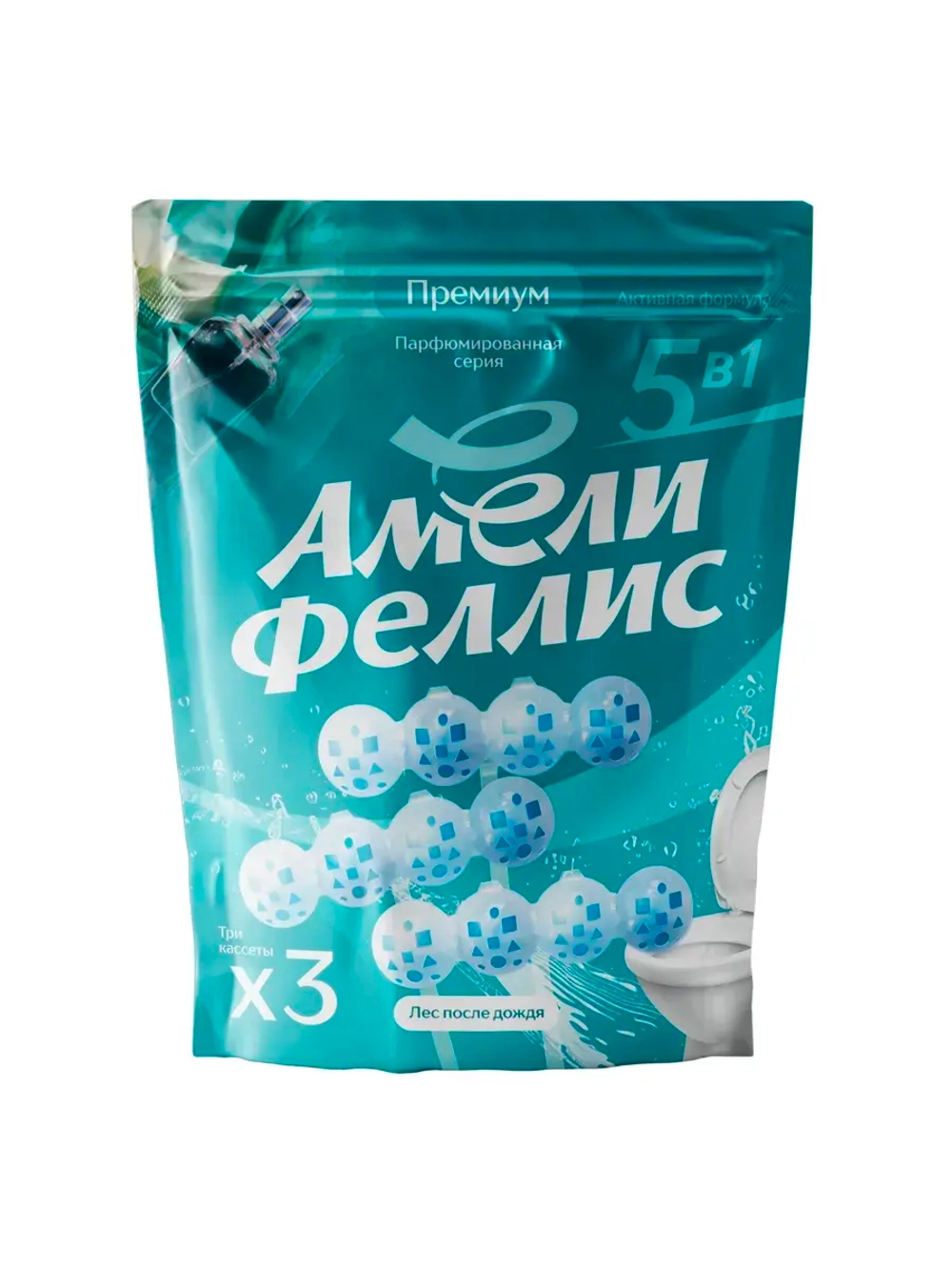 Подвесной блок очиститель для унитаза "Лес после дождя"