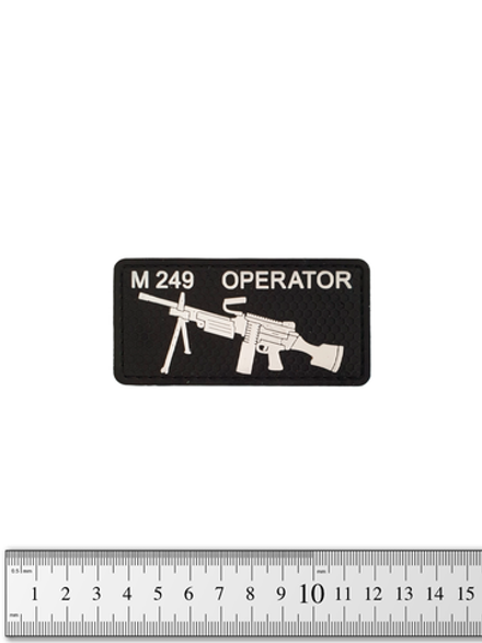Шеврон M249 Operator PVC. Чёрный