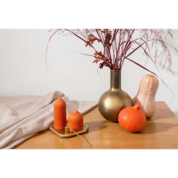 Свеча декоративная оранжевого цвета Edge 16,5 см