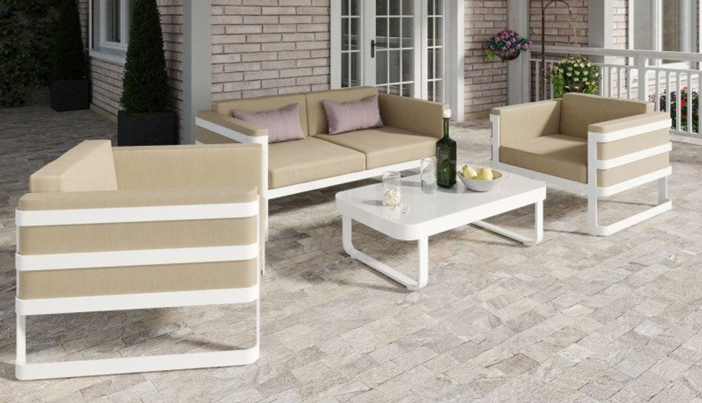 Primavera, набор белый/бежевый, алюминий