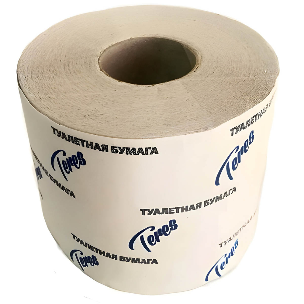 Туалетная бумага 1-слойная 54 м серая с перфорацией 1 шт. / 72