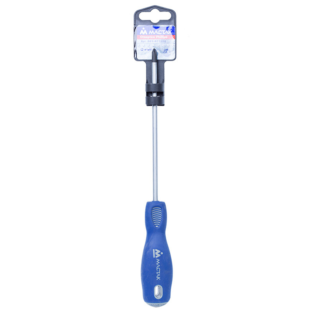 Отвертка крестовая Phillips PH1 x 150 мм МАСТАК 041-01150H