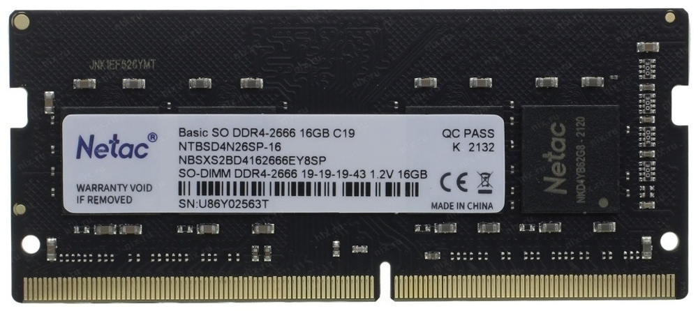 Оперативная память Netac NTBSD4N26SP-16 16 Гб