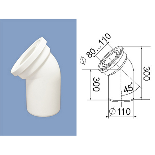 Труба фановая 110*45  Т110.45.00 Уклад