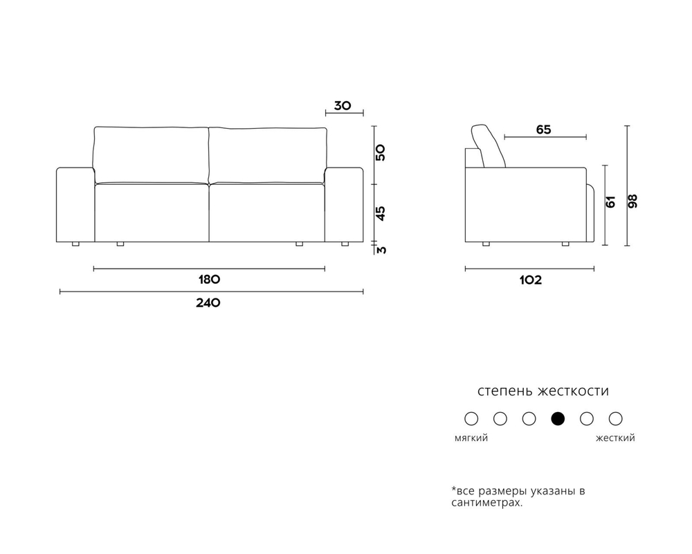 Диван MARKO 03.36 нераскладной