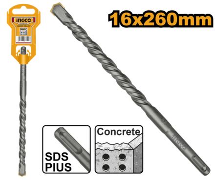 Бур по бетону SDS-plus 16х260 мм INGCO DBH1211603 INDUSTRIAL