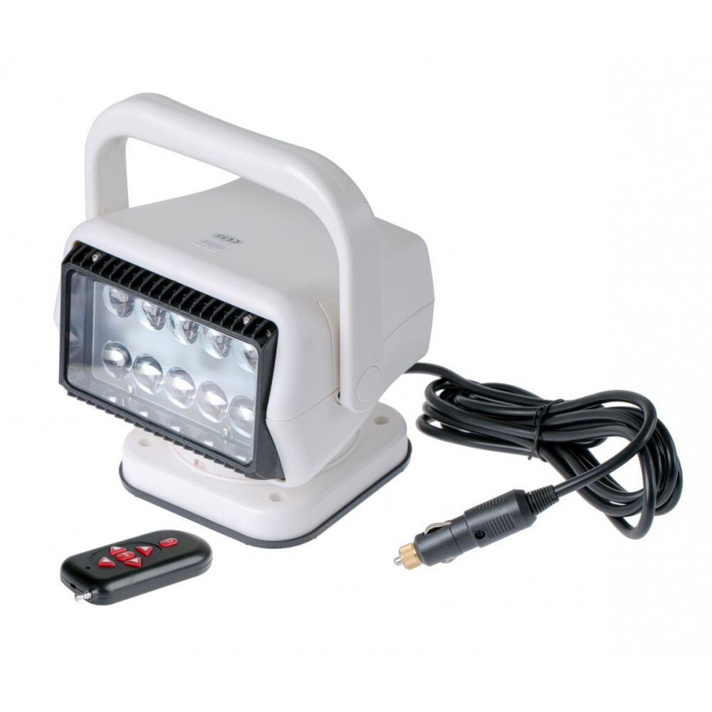 Фара-искатель Светодиодный 50W 5000К 12V, БЕЛЫЙ, LED 10 шт, с пультом, на магните, с ручкой