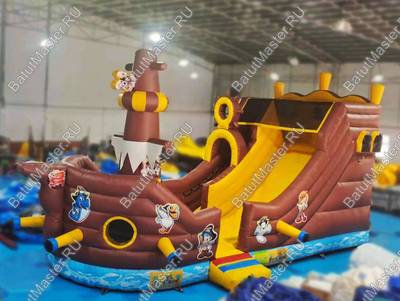 Надувной батут-горка "Фрегат", 9х4