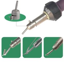 Сварочная насадка (35 /5 /5*7/8mm)на строительный фен для быстрой сварки и ремонта пластика PP ABS PE PVC PA ПВХ напольных покрытий линолеума/ Комплект 4 шт