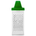 Терка 4 грани 18,2х6,2х8,5 см, белая жесть с пластиковой ручкой, BOOMHOUSE (БумХаус) Basic, 701860