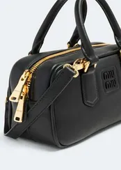 Кожаная сумка Miu Miu Arcadie черный