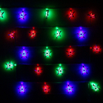 Гирлянда для дома 4м 28 ламп LED с насадками СЕРЕБРЯНАЯ ЗВЕЗДА, прозрач.пров., авторежим.,IP-20 RG/RB (возможность соединения)