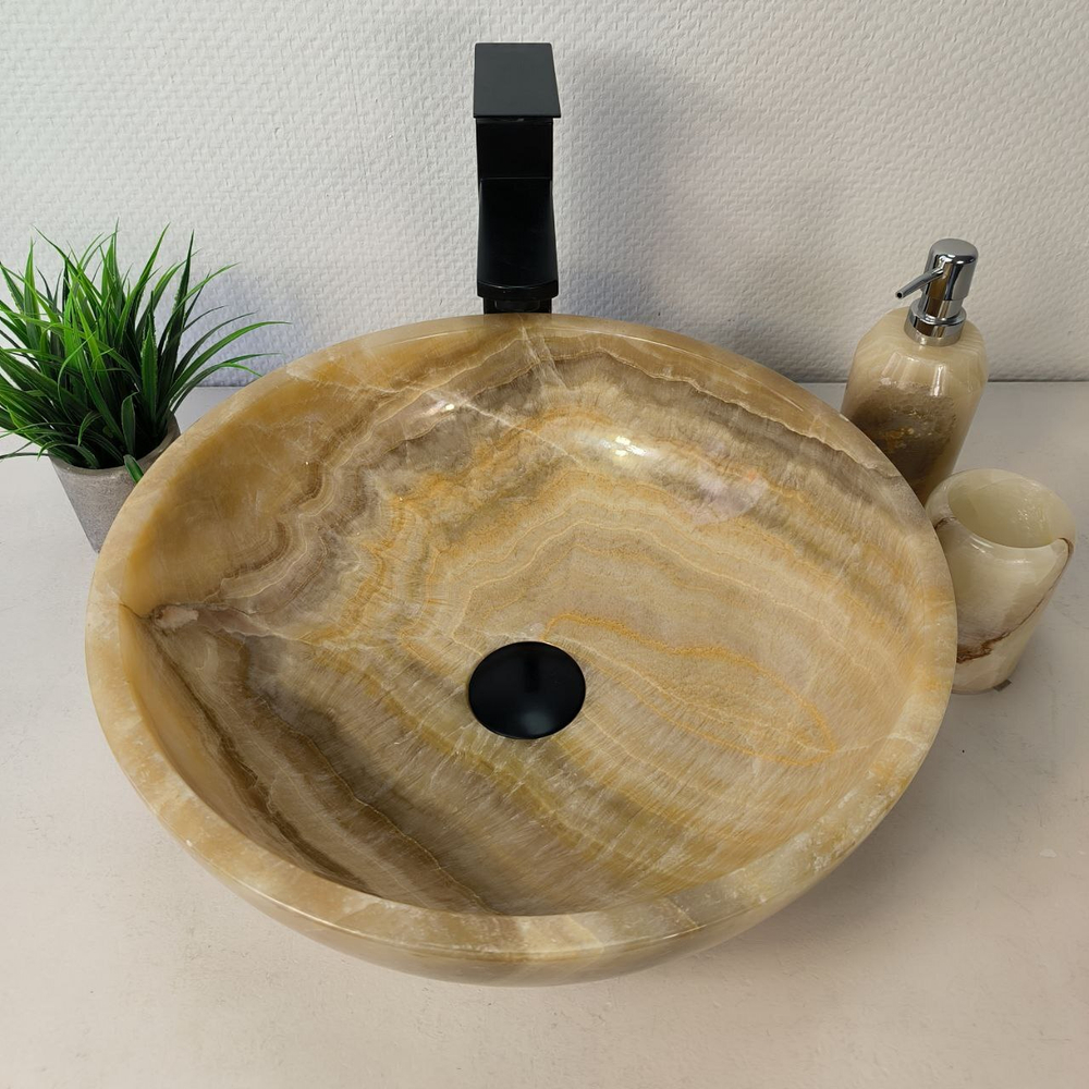 Раковина из оникса Bowl Sunset BO-66083 40*40*15 из натурального камня