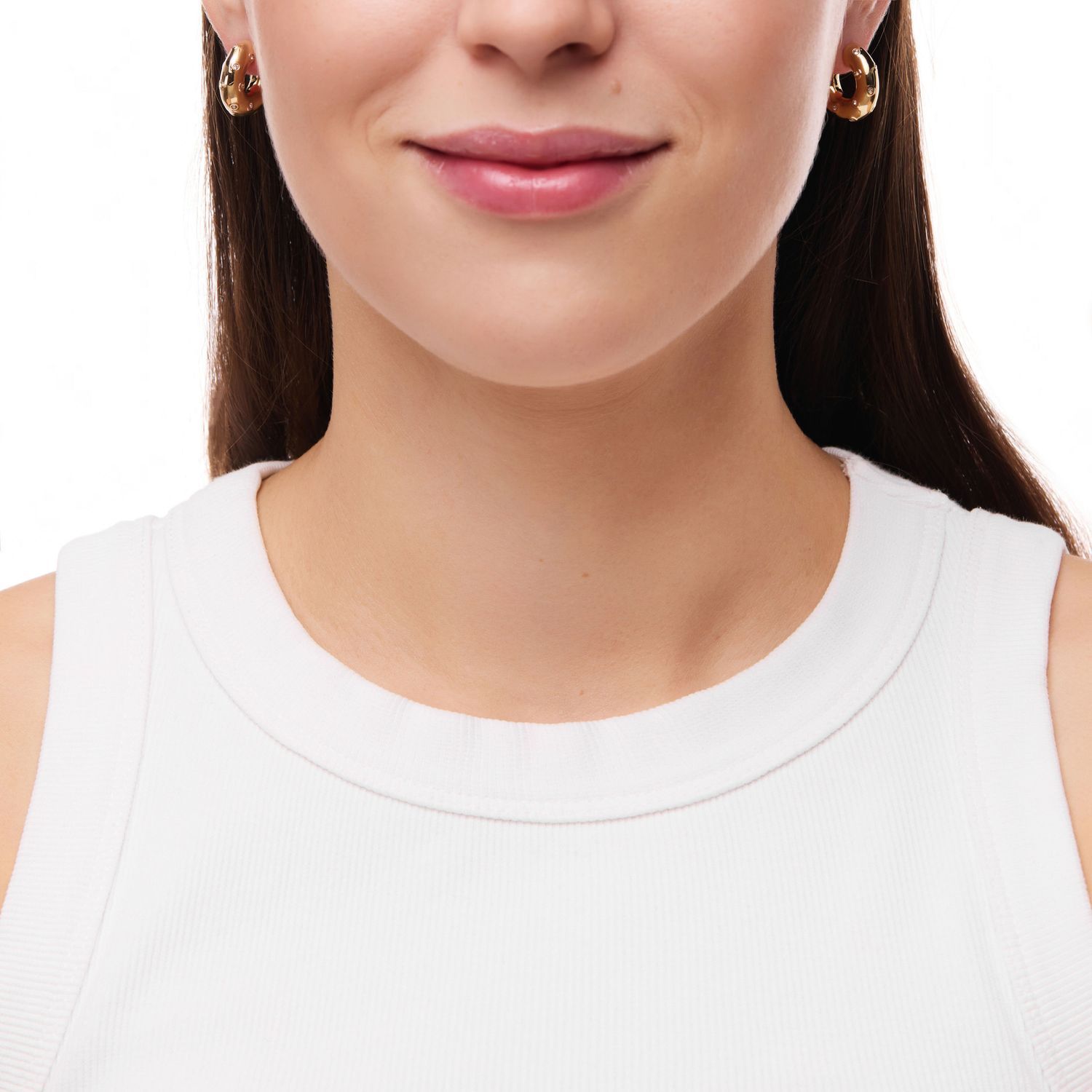 Серьги Dainty Donut Earrings – Plain Gold