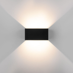 Уличный настенный светодиодный светильник с регулируемыми лучами WINNER DOUBLE LED IP54 35137/W черный