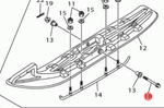 Болт крепления лыжи Yamaha VK540/Venture MP