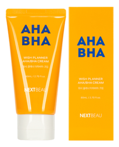 NEXTBEAU Крем с AHA/BHA кислотами для проблемной кожи - Wish planner AHA/BHA cream, 80мл