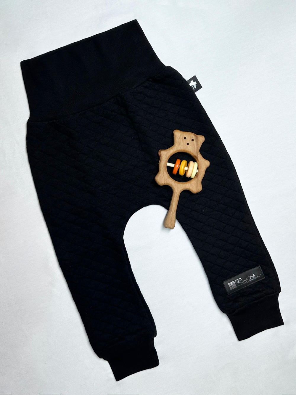 Штанишки утепленные Чёрный без карманов RinaAmari