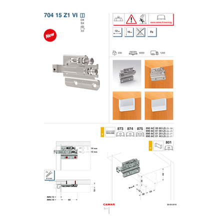 Подвеска 704.15.Z1.VI.DX правая R, CAMAR