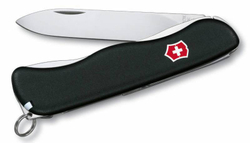 Нож Victorinox Sentinel, 111 мм, 4 функции, с фиксатором лезвия, черный