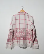 Рубашка Soeurs с Ярко-Красной Вышивкой белая