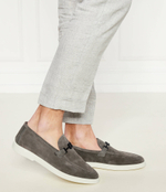 Кожаные мокасины Baldinini - серый(U4E121P1CROS)