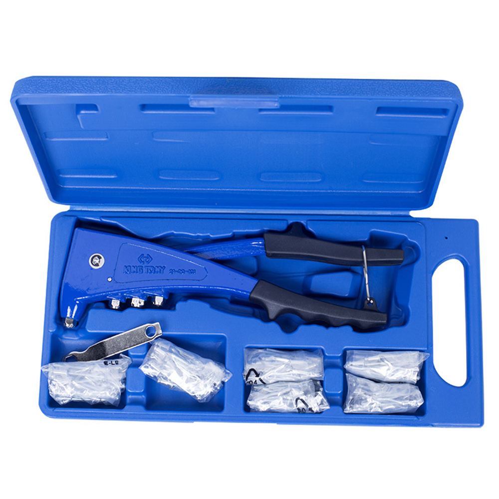 KING TONY (21-20-07MR) Заклепочник с набором заклепок, 121 предмет