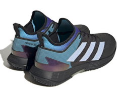 Мужские кроссовки теннисные Adidas Ubersonic 4 M Heat - черный, небесный, серый