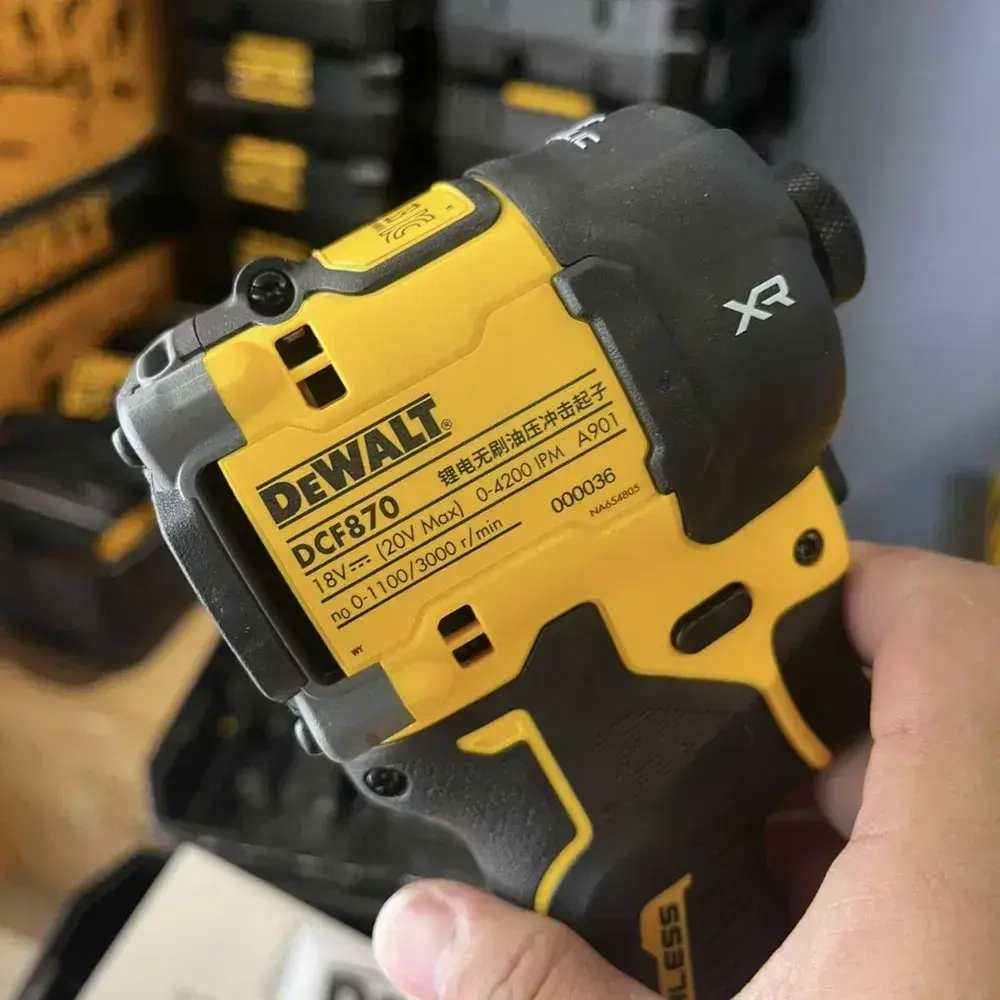 Аккумуляторный бесщеточный гидравлический ударный шуруповерт DeWalt DCF870NT, 20В, 1/4 дюйма, без АКБ,набор электроинструмента