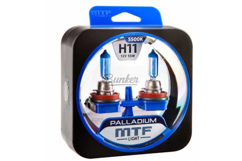 Галогенные автолампы MTF Palladium 5500K H11, (компл.)