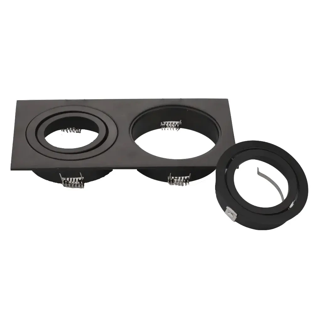 Светильник встраиваемый Vaes MARS Q2, чёрный, поворотный, 2 × GU10