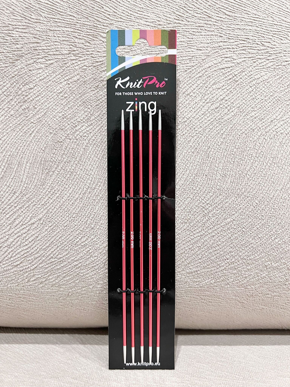 Спицы чулочные Zing 2,75мм/20см, KnitPro