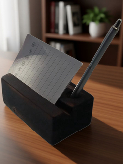 Подставка настольная для визиток,заметок,ручки из натурального дерева