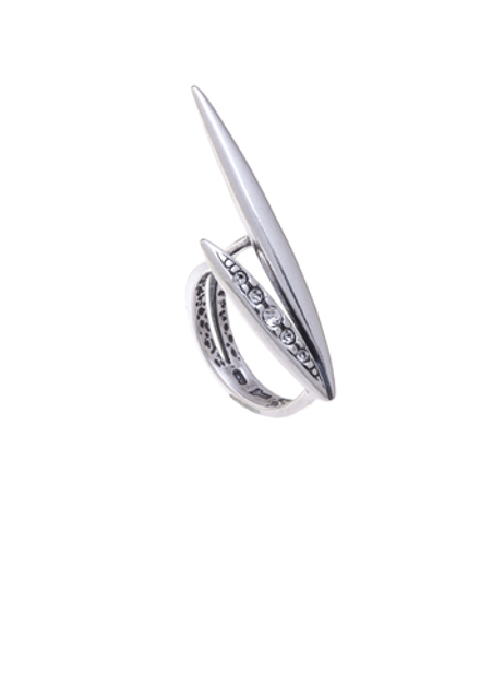 "Бонанза" кольцо в серебряном покрытии из коллекции "Двойная игра" от Jenavi