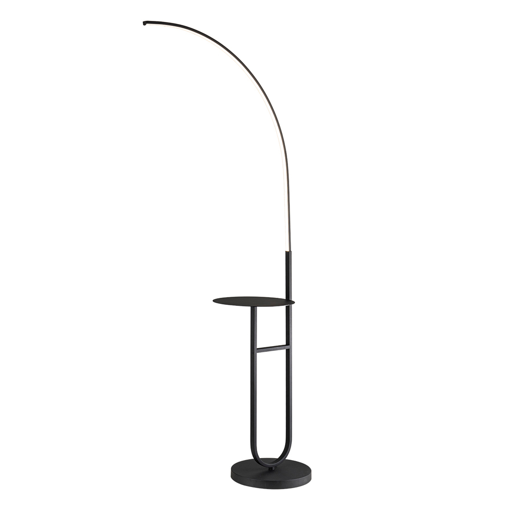 Напольный светодиодный светильник 17Вт, 1380лм, 4500K, Ra>80, металл/силикон, чёрный